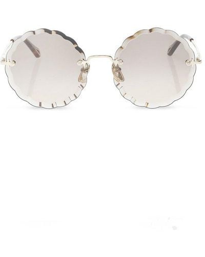 Chloé Sunglasses With Logo, - Metallic