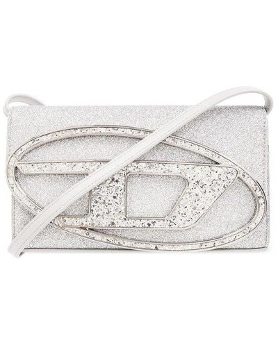 DIESEL ‘1Dr’ Wallet With Shoulder Strap - Metallic