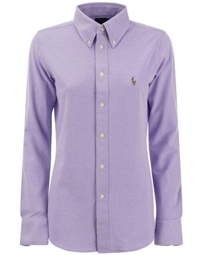 Polo Ralph Lauren Polo Pony-embroidered Buttoned Shirt - Purple
