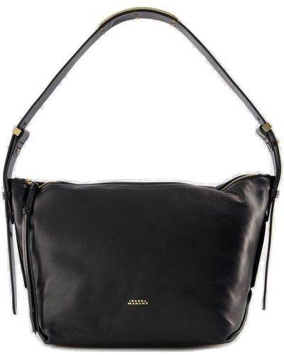 Isabel Marant Leyden Zipped Shoulder Bag - Black