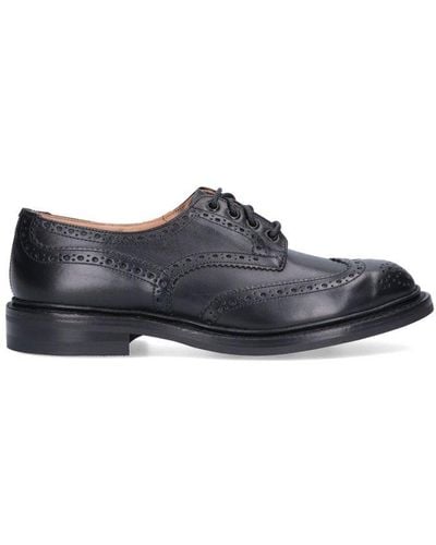 Tricker's Burton Round Toe Lace-up Shoes - Black
