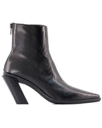 Ann Demeulemeester Pointed Toe Ankle Boots - Black