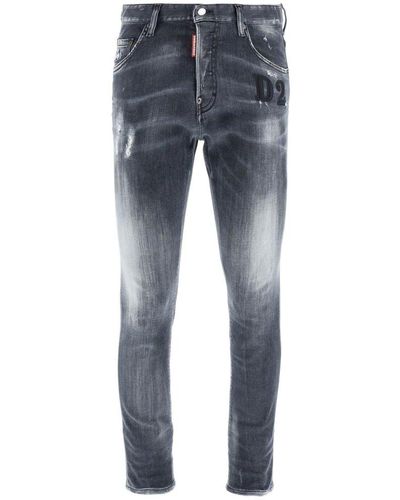 DSquared² Distressed Faded Skinny-fit Jeans - Blue