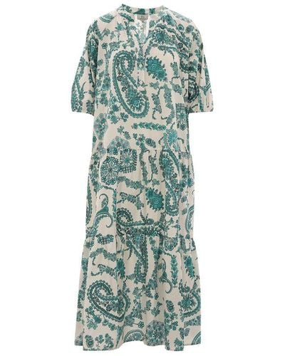 Woolrich Parsley Print Short-sleeved Dress - Green