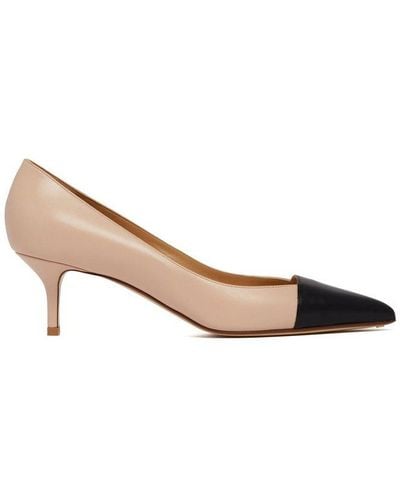 Francesco Russo Pointed Toe Pumps - Natural