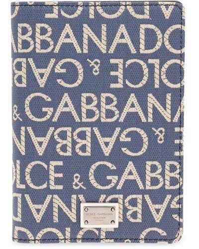 Dolce & Gabbana Passport Case, - Blue