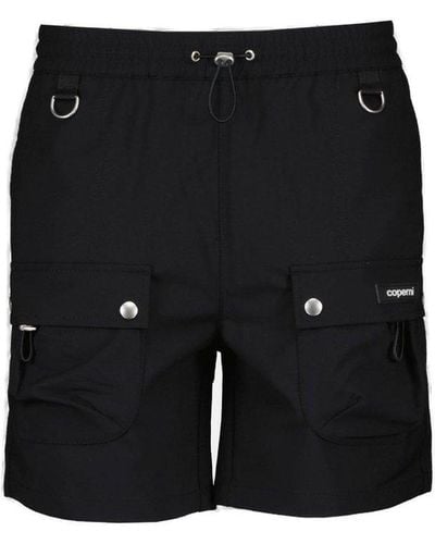 Coperni Logo Patch Embellished Cargo Shorts - Black