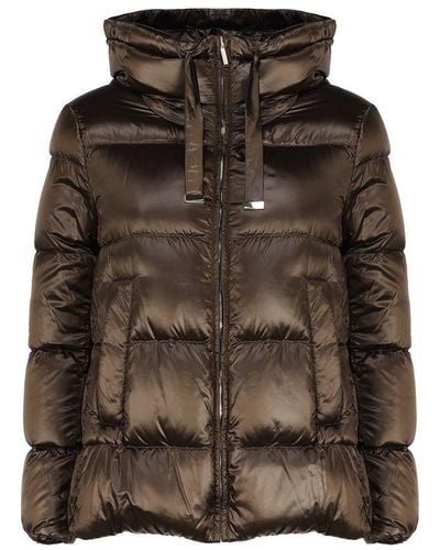 Brown Padded and down jackets for Women | Lyst