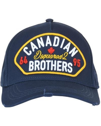 DSquared² Canadian Brothers Baseball Cap - Blue