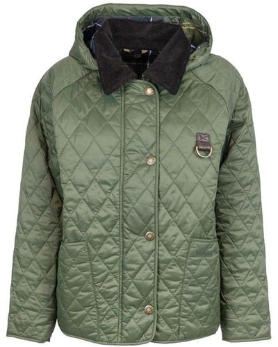 Barbour Tobymory Hooded Quilted Jacket - Green