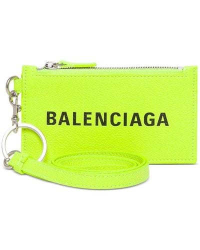 Balenciaga Cash Keyring Card Case - Yellow