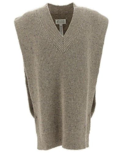 Maison Margiela Sleeveless Knitted Vest - Grey