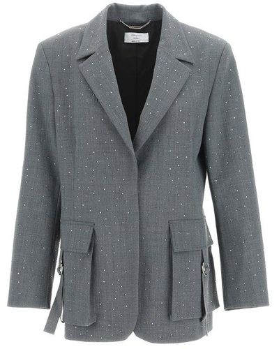 Blumarine X Modes Exclusive Capsule Single Breasted Jacket - Gray