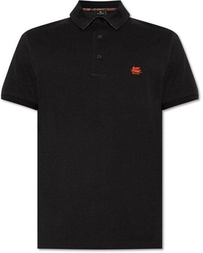 Etro Polo Shirt With Logo - Black