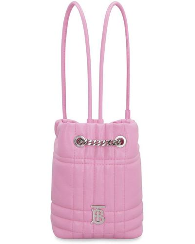 Burberry Lola Leather Backpack - Pink