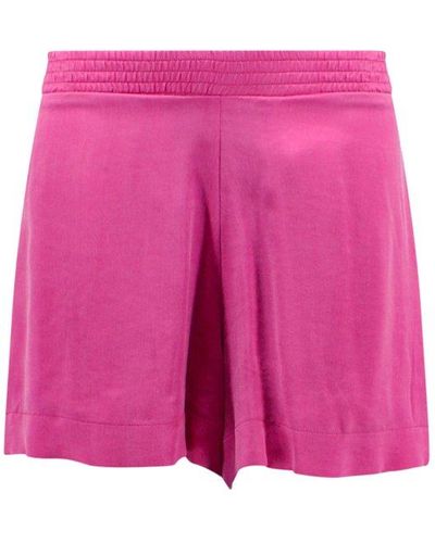 MVP WARDROBE Elastic Waist Shorts - Pink