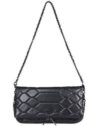 Zadig & Voltaire Rock Grained Leather Clutch Bag - Relax – Styleartist