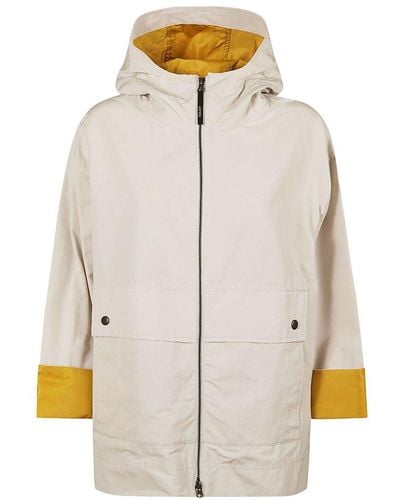 Aspesi Hennie Pleat Detailed Hooded Jacket - Gray