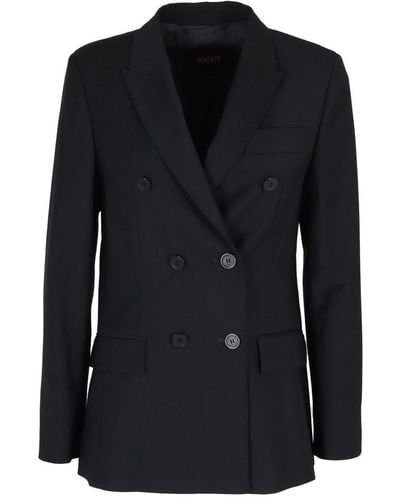 Seventy Double-breasted Tailored Blazer - Black