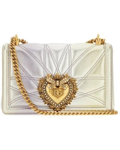 Dolce & Gabbana Medium Devotion Shoulder Bag - Metallic