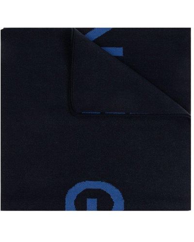 Givenchy Logo Detailed Scarf - Blue