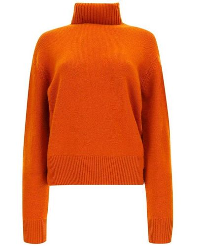 Chloé Turtleneck Knitted Sweater - Orange