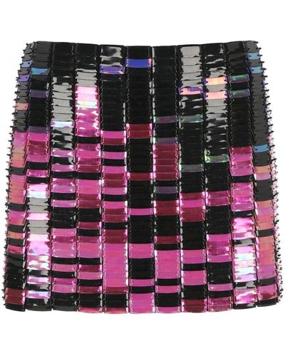 The Attico Sequin Embellished Mini Skirt - Multicolour