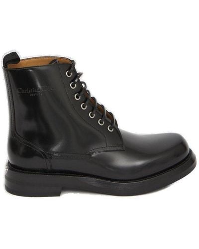 Dior Carlo Lace-up Boots - Black