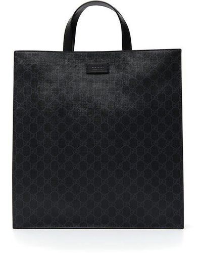 Gucci GG Supreme Tote Bag - Black