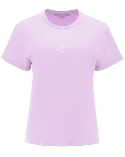 Stella McCartney Mini Heart Crewneck T-shirt - Pink