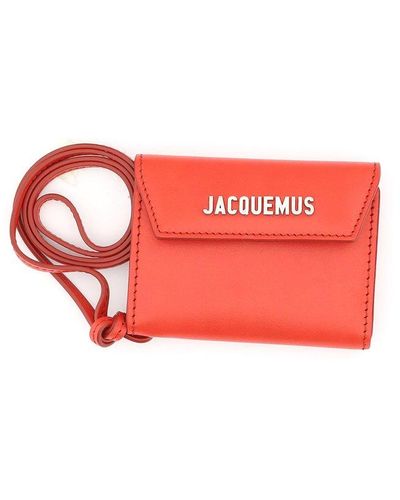 Jacquemus Le Porte Rectangular Card Holder - Red