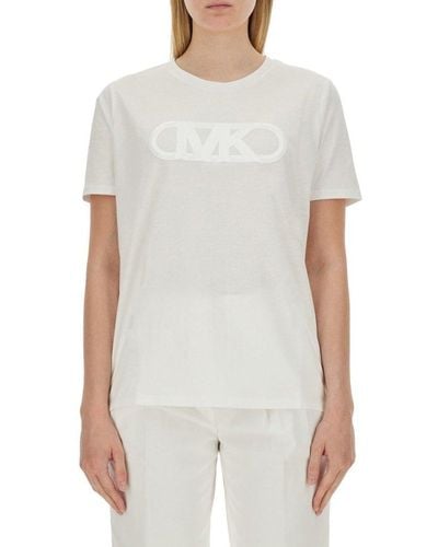 MICHAEL Michael Kors Empire Logo Crewneck T-shirt - White