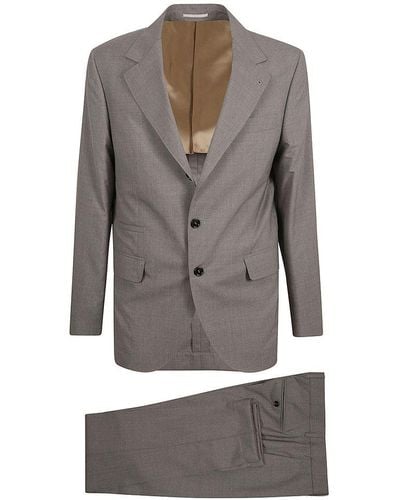 Brunello Cucinelli Single-breasted Two-piece Suit - Gray