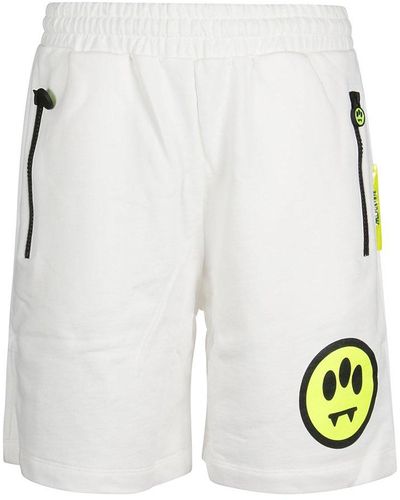 Barrow Smiley-patch Knee-length Shorts - White