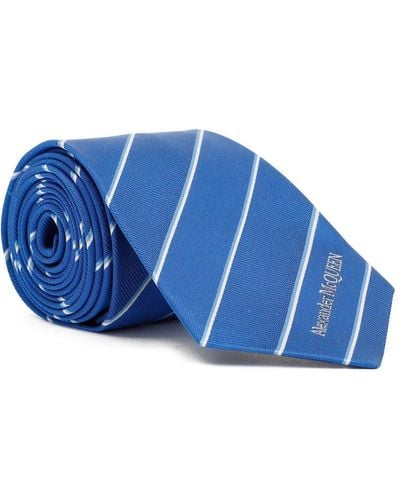 Alexander McQueen Silk Tie - Blue