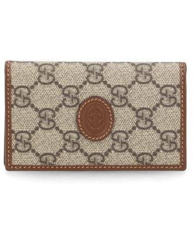 Gucci Logo Patch Bi-fold Wallet - White