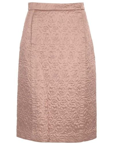 Maison Margiela Quilted Mid-waisted Skirt - Pink