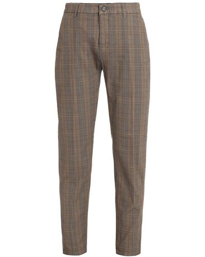 Department 5 Checked Chino Pants - Grey