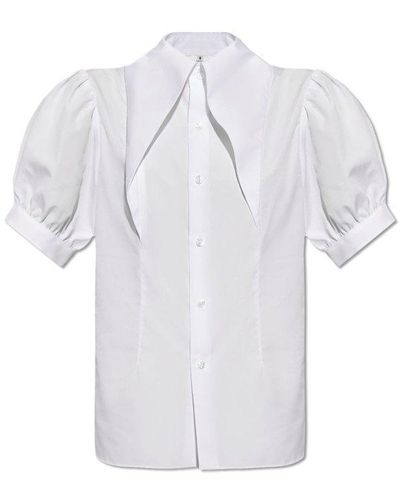 Noir Kei Ninomiya Balloon Buttoned Sleeved Shirt - White