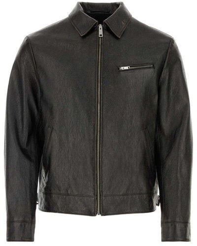 Prada Leather Jackets - Black