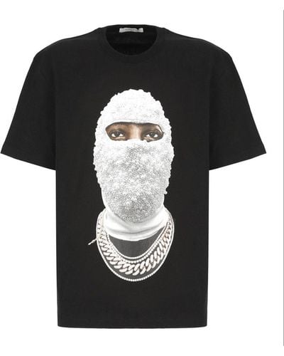 ih nom uh nit Future Mask Printed Crewneck T-shirt - Black