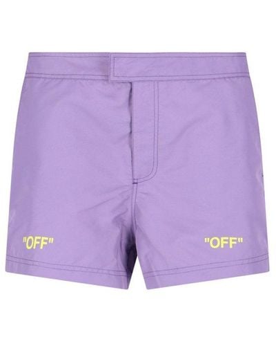 Off-White c/o Virgil Abloh Sunrise' Swimming Shorts - Purple