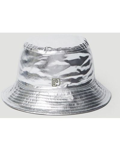 Rabanne Metallic Bucket Hat - White
