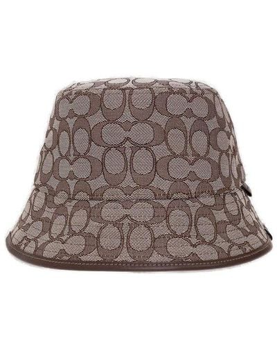 COACH Bucket Hat With Monogram - Brown