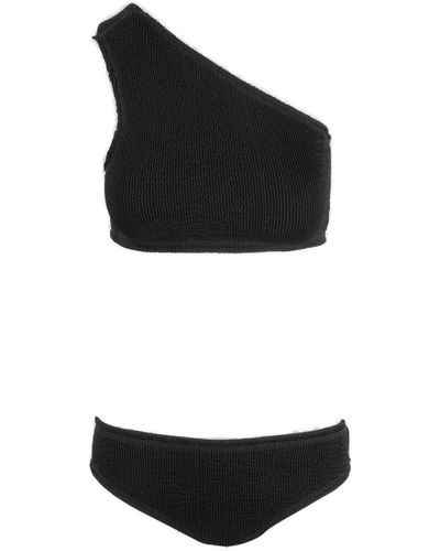 Bottega Veneta One-shoulder Cropped Bikini - Black