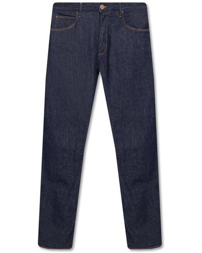Giorgio Armani Jeans With Logo - Blue