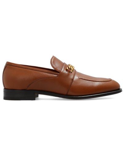 Gucci GG Chained Link Loafers - Brown