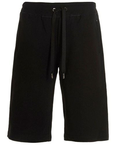 Dolce & Gabbana Thigh-length Drawstring Track Shorts - Black