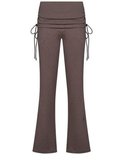 adidas By Stella McCartney Rolled Waist Drawstring Trousers - Brown