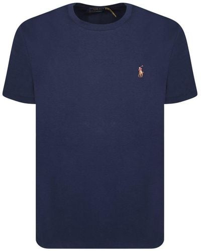 Polo Ralph Lauren Logo Embroidered Crewneck T-shirt - Blue